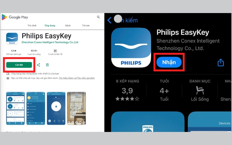 Cách tải và cài đặt ứng dụng Philips Easykey