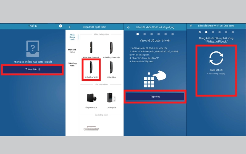 Cách kết nối app Philips EasyKey với khóa qua Bluetooth