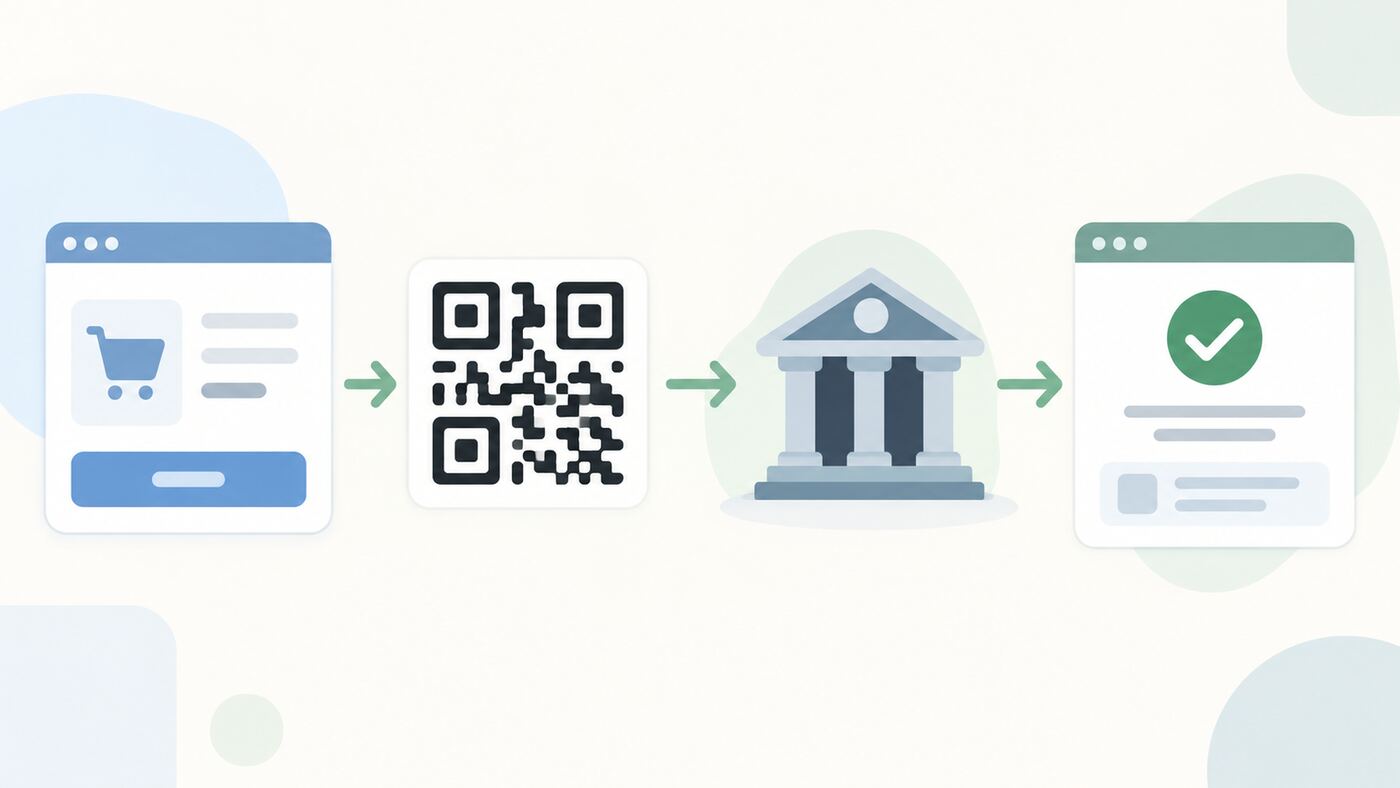 sơ đồ tích hợp thanh toán vào website bằng chuyển khoản